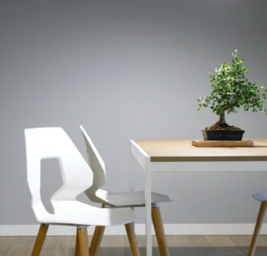 chair and table